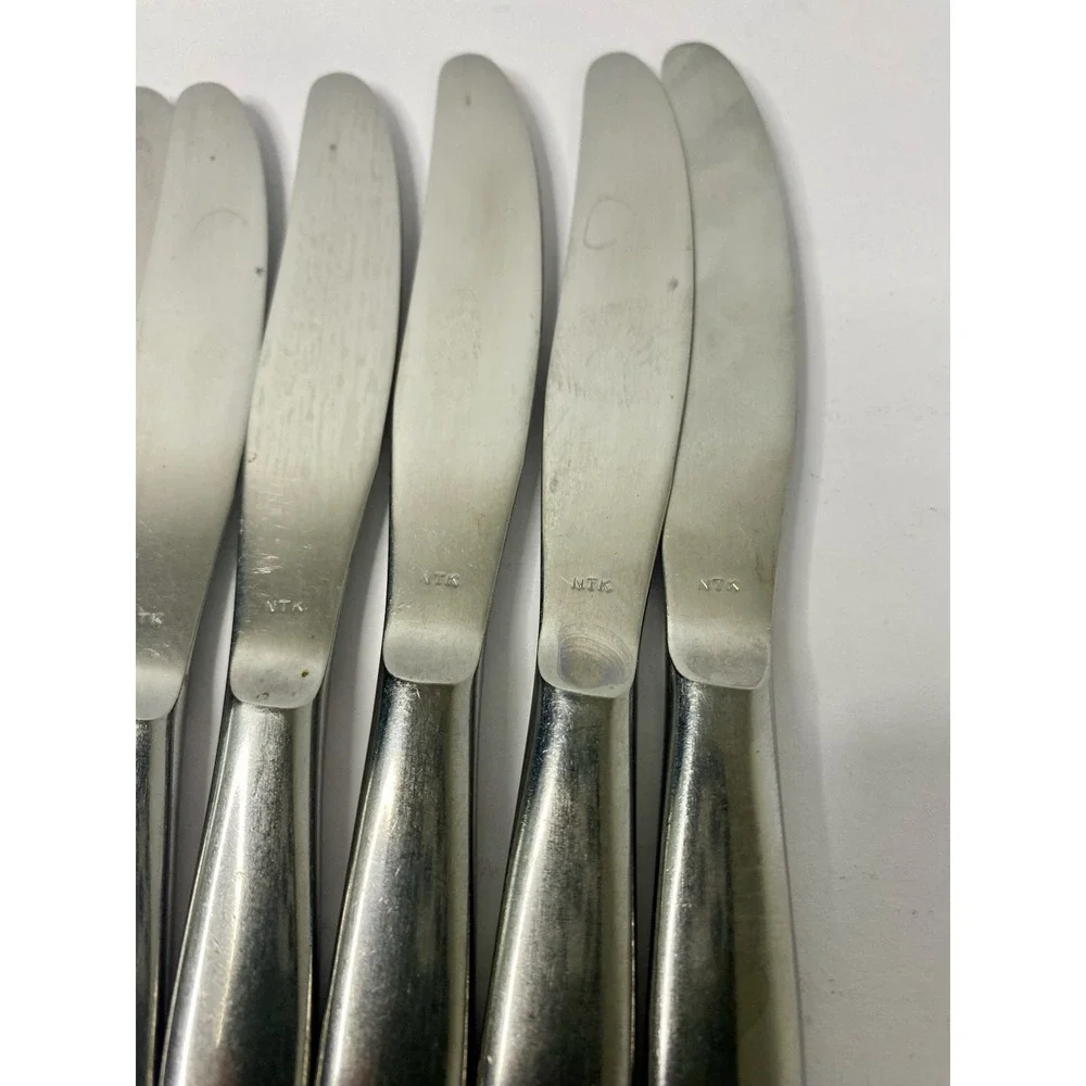 Noritake Fantasy Flat Handle Butter Spread Stainless Lot Of 7 6 7/8